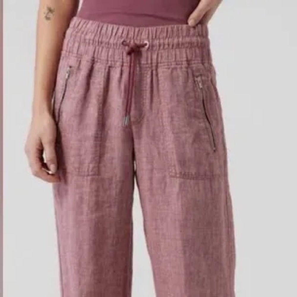 Athleta Cabo linen pants 8
